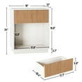 thumbnail image 6 of Fluted Nightstands Set Of 2, Modern Mid - Century Wood Bedside Table With Drawer & Open Storage Shelf, End Table For Bedroom, Living Room, Office, Sofa Side Couch (White+Oak), 6 of 10