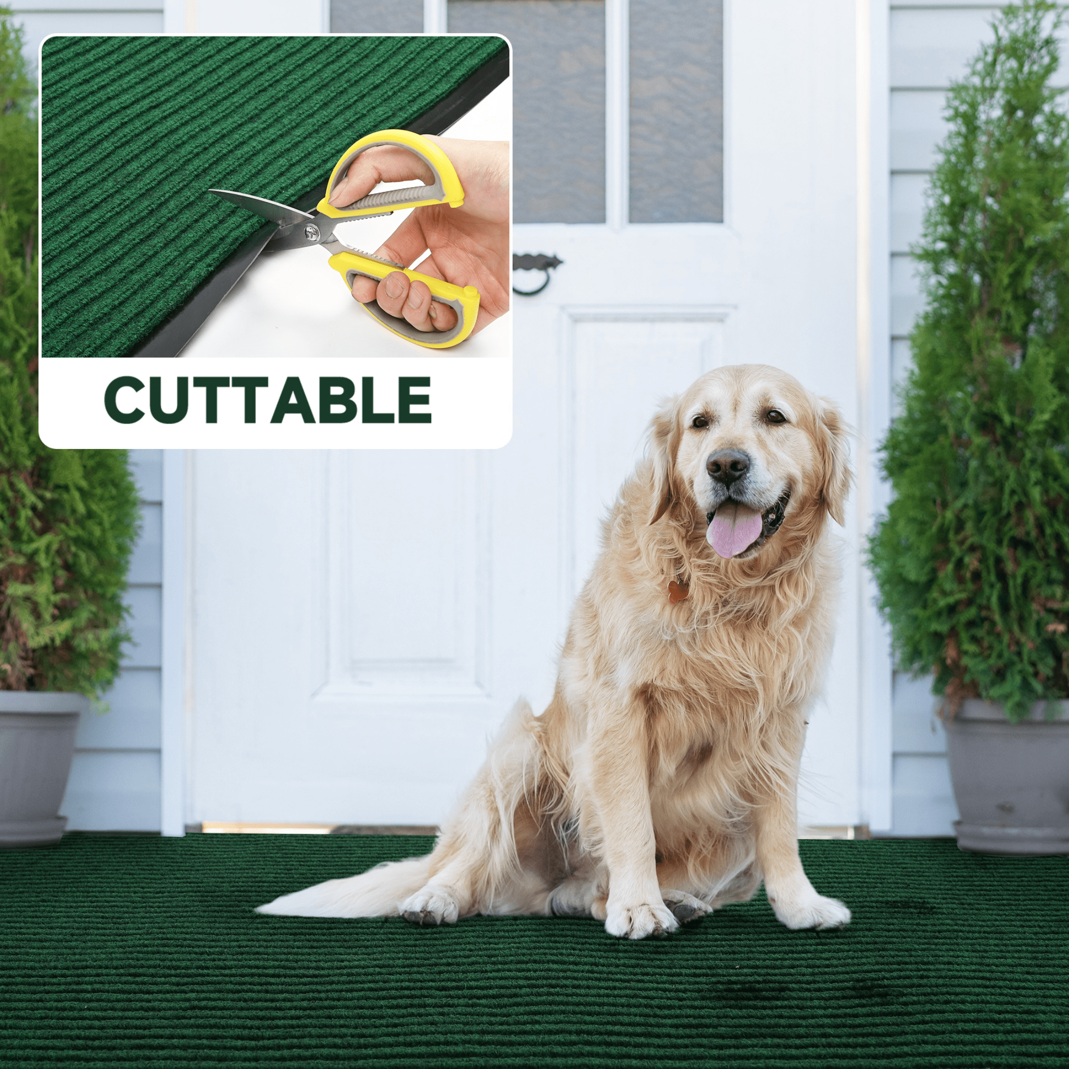 OVYEOFR Outdoor Indoor Carpet Runners, 3ft x 10ft Non Slip Rubber Back Commercial Entrance Mats, Heavy Duty Hallway Runner Rug Doormat