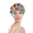 thumbnail image 3 of Disketp Cute Dogs Collage Shower Caps,Reusable Shower Cap For Women, Double Layer Waterproof Hair Cap, Large Size For All Hair Lengths,For Girls Spa Home Salon Use, 3 of 9