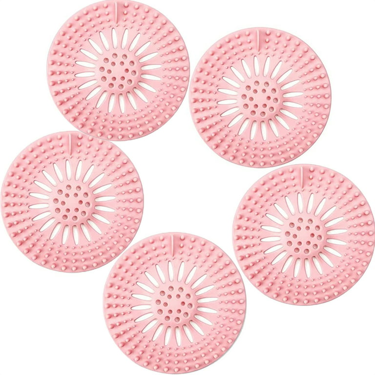 Hair Catcher Shower Drain Cover Hair Sink Filter Drain Protector for  Bathroom Bathtub and Kitchen Reusable Rubber Sink Strainer