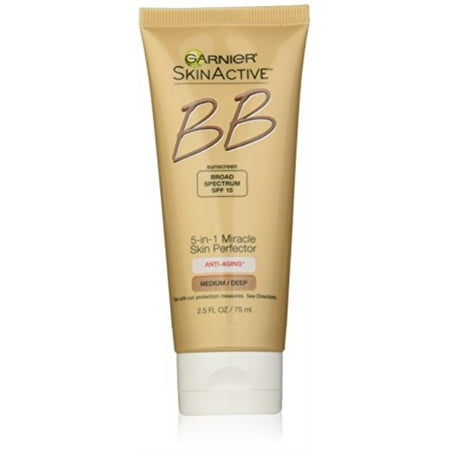 garnier skinactive bb cream face moisturizer anti-aging, medium/deep, 2.5 fl. (Best Garnier Bb Cream)