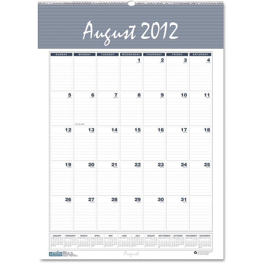 Photo 1 of House of Doolittle HOD354 Bar Harbor Academic Wall Calendar, 31.25 Length, 22 Width