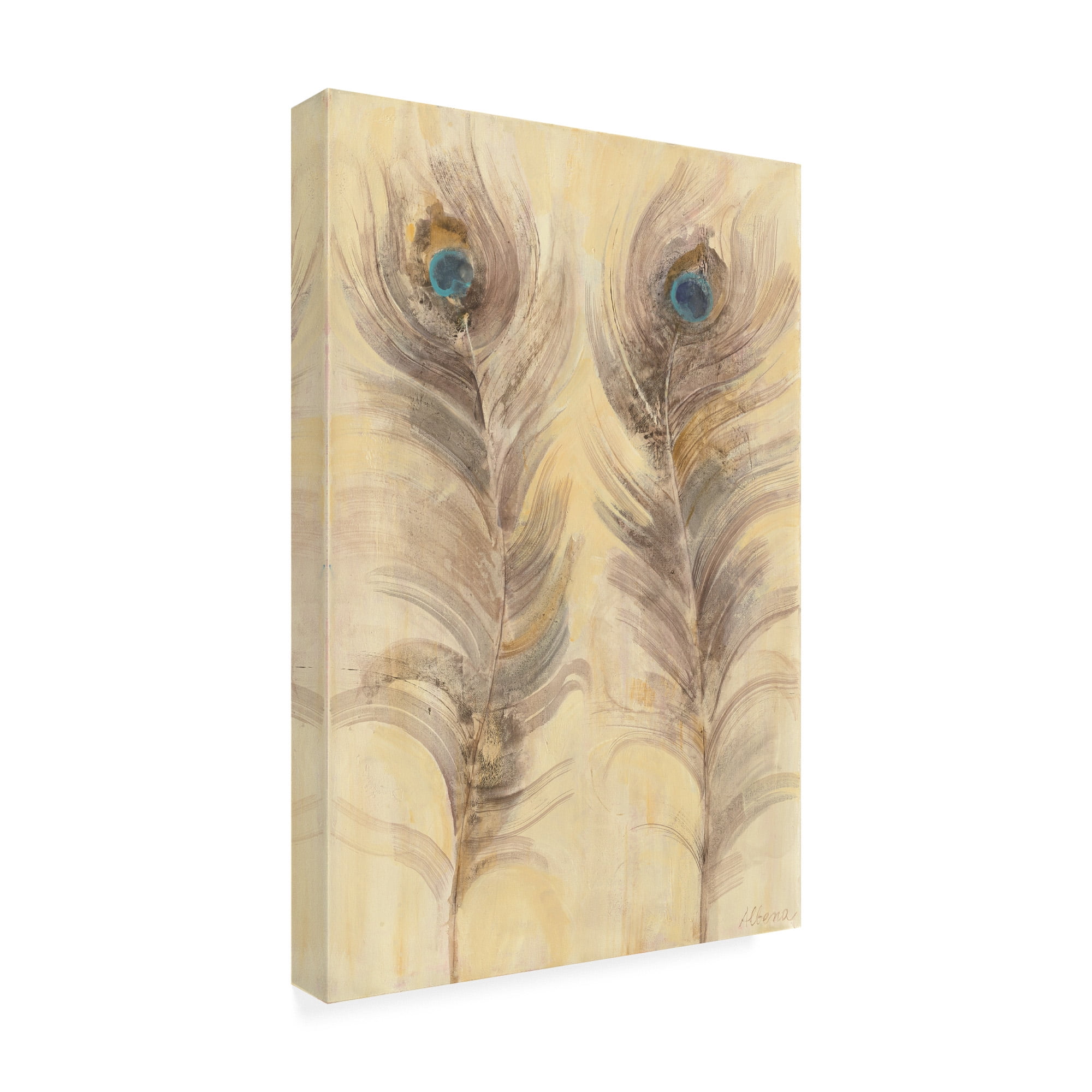 Trademark Fine Art 'Blue Eyed Feathers' Canvas Art by Albena Hristova