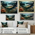 thumbnail image 4 of Designart "Symmetrical Collage Of Sharks And Coral II" Coastal Coral Under Water Canvas Prints, 4 of 7