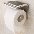 thumbnail image 2 of Portarrollos de papel higiénico de acero inoxidable, soporte de pared para ducha do, 2 of 9
