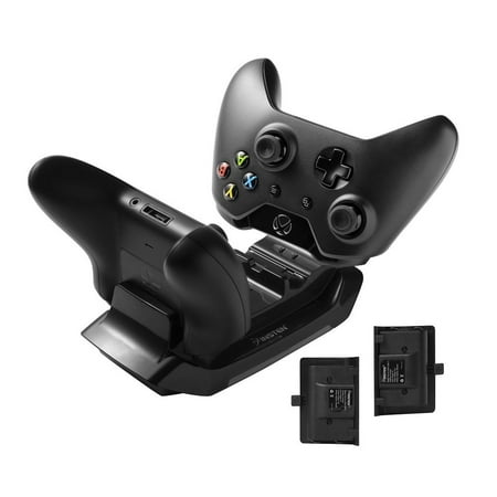 Insten Dual Slot Charging Station Dock with 2-Pack Rechargeable Battery Packs and USB Cable For Microsoft Xbox One / Xbox One S / One Elite / Xbox One X Wireless