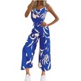 thumbnail image 4 of ZZwxWA Rompers for Women Women Ladies Summer Sleeveless Backless Loose Long Playsuits Rompers Jumpsuit Jumpsuits for Women Plus Size Online Shopping, 4 of 6