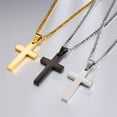 thumbnail image 4 of Mode Hommes Simple Croix Pendentif Alliage Collier Chaîne Bijoux Cadeau de Noël, 4 of 10