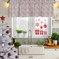 thumbnail image 5 of 2 Pack Valances for Window, Vintage Pink Flower Short Curtains for Kitchen Bedroom Living Room, Spring Floral Leaves Pastoral Birds Plants Small Window Treatment Valance Drapes 42 x 12 Inch, 5 of 8