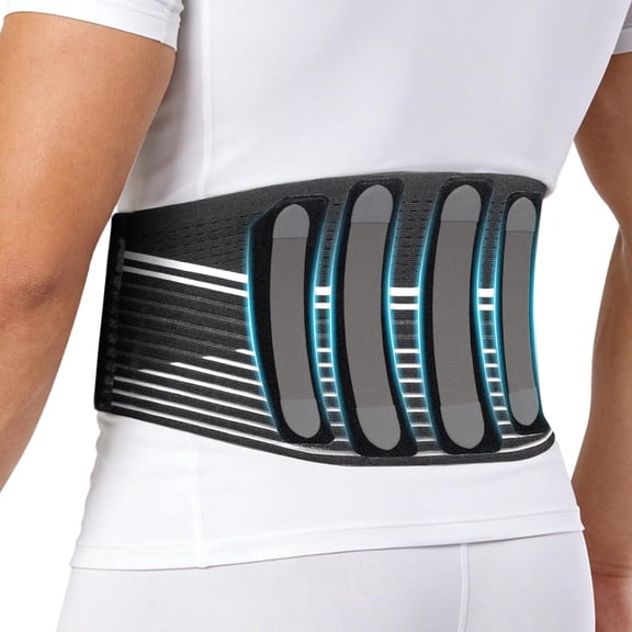 Velpeau Back Support Belt,Lumbar Support Back Brace for Back Pain, Sciatica, Scoliosis, Herniated Disc Adjustable Support Straps,Lower Back Brace for Men & Women,Size XL