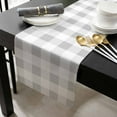 thumbnail image 3 of Grey Plaid Cotton Linen Table Runner 18 x 72 inch Spring Summer Farmhouse Buffalo Checkered Non-slip Rectangular Dining Table Decor for Wedding Party Holiday Dinner, 3 of 8