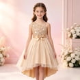 thumbnail image 2 of Girls Shoulder Chiffon Sequin Girl Birthday Party Dress Girls Sweaters Size 8 11 Years, 2 of 5