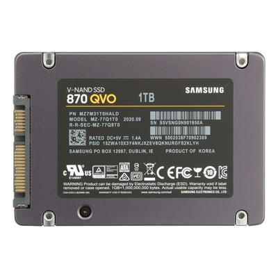 Buy Samsung 1tb 870 Qvo Series 2 5 Sata Iii Internal Ssd Single Unit Version Mz 77q1t0b Am Online In Hungary