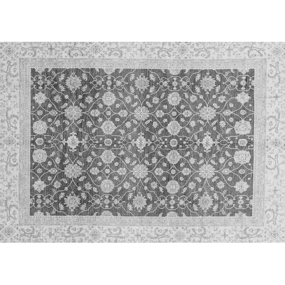 Ahgly Company Indoor Rectangle Oriental Gray Modern Area Rugs, 8' x 12'