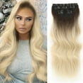 thumbnail image 3 of Synthetic Hairpiece - Long Wavy Clip In Hair Extensions For Women - High Temperature Fiber, 3 of 44