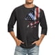 thumbnail image 1 of Men's Solid Color Round Neck Three Quarter Sleeve Top T-shirt2XL, 1 of 4