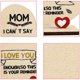 thumbnail image 5 of SAYOO Decoración de Madera para el Día de la Madre, Base de Regalo con Letras en Forma de corazón para Vacaciones, Modelo de Escritorio Ornamento SAYOO  casual, 5 of 6