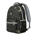 thumbnail image 2 of Golden Starry Night Student Backpack Durable Waterproof Composite Oxford Cloth with Gothic Celestial Print, Adjustable Straps, Breathable Padding for School and Travel, 2 of 5