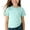 Light Blue, variant on Cethrio Girls Cotton T-shirts, Casual Crew Neck Pullover Short Sleeve Summer Tops Pink Size 10