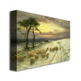 thumbnail image 3 of Trademark Fine Art "Sheep In The Snow" Canvas Wall Art by Joseph Farquharson, 3 of 3