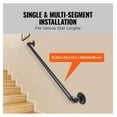 thumbnail image 4 of Pipe Stair Handrail 2FT, Industrial Handrail for Steps, 440lbs Capacity Carbon Steel Railing, Indoor/Outdoor Wall Mounted Handrails, 4 of 7