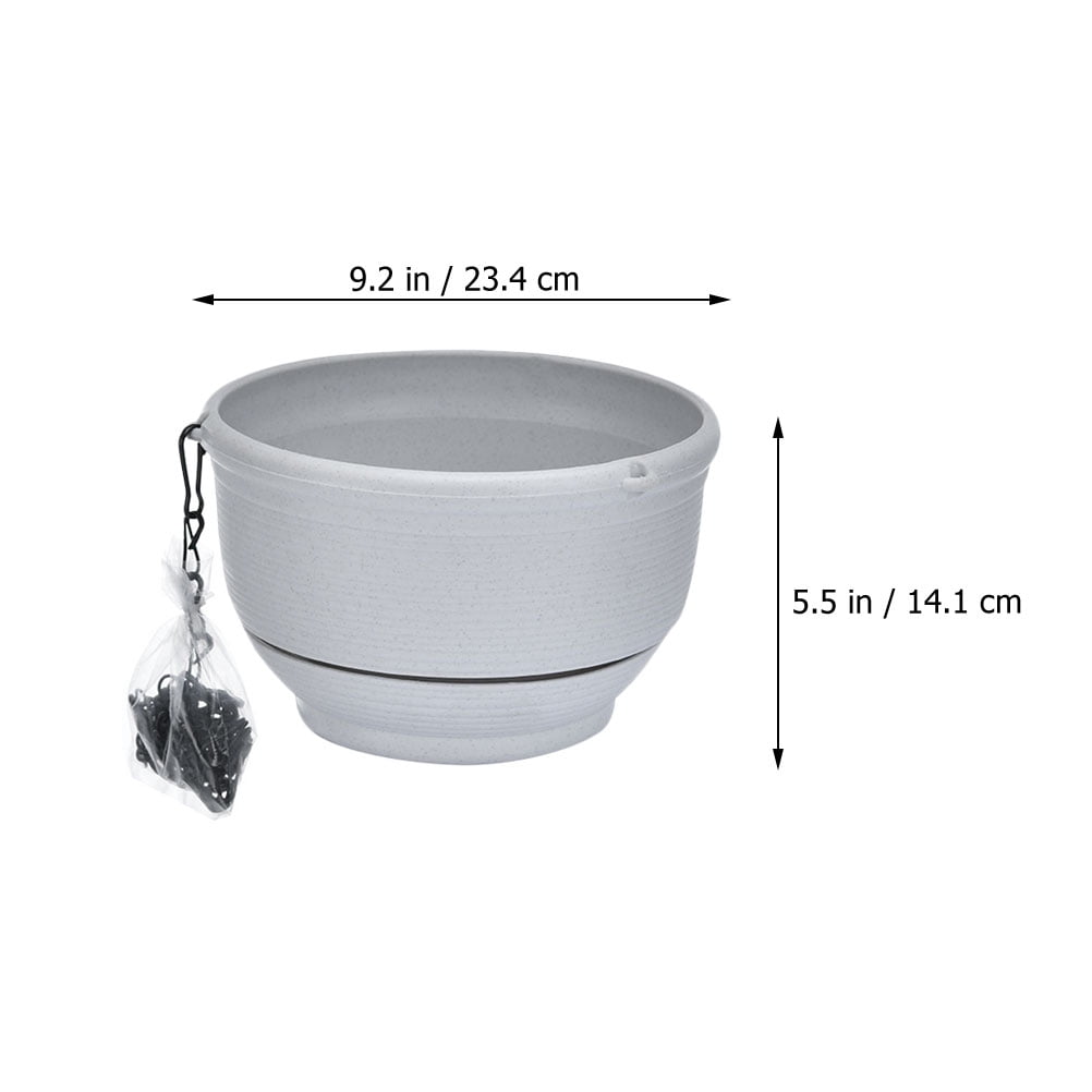 Soimiss 2Pcs Hanging Flower Pot Plastic Self Watering Planter for Office Living Room