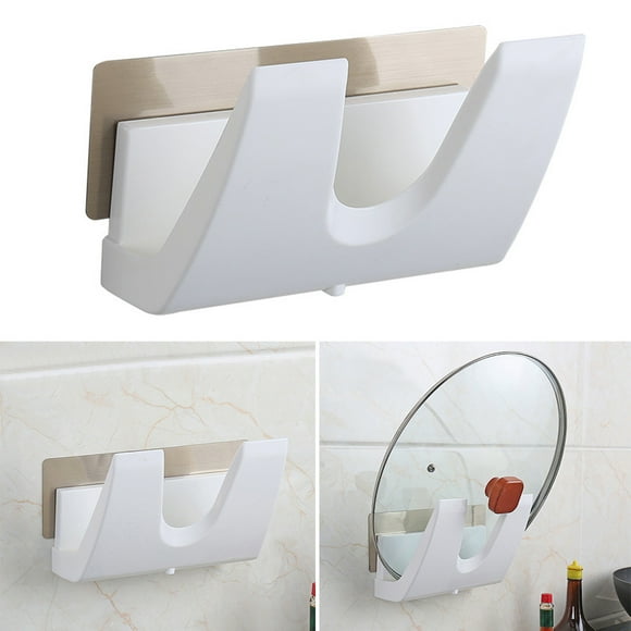 DEEPCRAFF Pot Cover Holder Rack Wall Mounted ABS Storage Kitchen Items 1Set