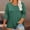 Green, variant on Olyvenn Plus Size Tops for Women 3/4 Sleeve Round Neck Tunic Tops Loose Fit Solid Basic Tshirts Trendy Summer Blouses 2025 Orange XXXXXL