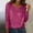 Hot Pink, variant on FDGIU ‌‌‌‌Women's Sequin Party Top - Sparkly Long Sleeve V Neck Holiday Dressy Blouse for Cocktail Parties & Date Nights