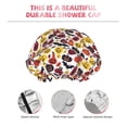 thumbnail image 4 of Gaeub Halloween Pumpkin Shower Caps for Women Men,Double Waterproof Layers Bathing Hat,Elastic and Reusable Bath Caps, 4 of 7