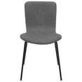 thumbnail image 3 of Gillian Modern Grey Faux Leather and Metal Dining Room Chairs - Set of 2, 3 of 3