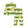 thumbnail image 2 of Disketp Pajamas Set Long Sleeve Sleepwear Womens Button Down Nightwear Pj Sets-Watercolor St Patrick Day, 2 of 9