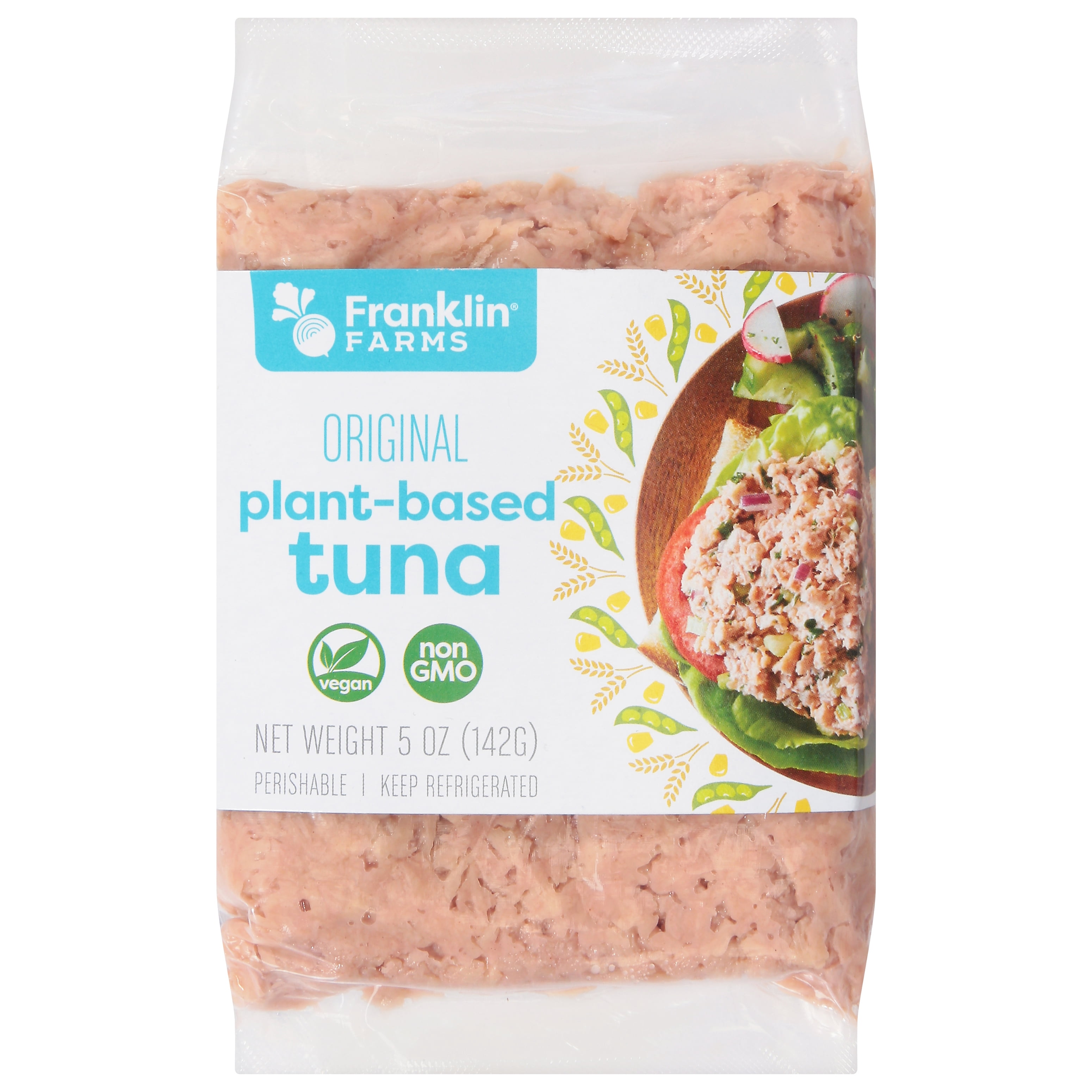 Franklin Farms Original Plant-Based Tuna, 5 oz, Fish-Free, Rich Texture, Gluten-Free
