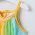 thumbnail image 4 of FRSASU Kids Dress Outfits ,Girls Summer Rainbow Striped Stitching Dress Princess Dress, 4 of 9