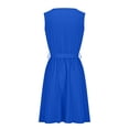 thumbnail image 7 of Aboser Beach Dresses for Women with Bowknot Belt Trendy Casual Sleeveless Sundress Summer Notch V Neck Dress Flowy A Line Tank Dresses with Pockets, 7 of 7
