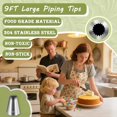 thumbnail image 4 of 3 Pieces 9FT Large Piping Tips for Cake Decorating, Frosting Piping Kit, Churro Maker,Cake Decorating Kit,Cake Decorating Supplies for Churros,Frosting Tips for Cupcake Cookie, 4 of 6