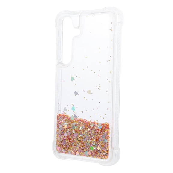 LOLIPPYY Quicksand Decorative Mobile Case with Corner Drop Protection and Soft Tpu Material in Golden