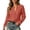 #006-Orange, variant on Women's Plain Polyester Long Sleeve Hooded Quilted Puffer Jacket with Zip Front and Pockets for Winter Casual Wear
