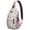 Fantasy Owl Ni, variant on Llama Sling Backpack, Cute Kawaii Llama Face Cartoon Print Crossbody Bag, Adorable Alpaca Pattern for Travel and Outdoor Activities