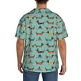 thumbnail image 3 of Kdxio Men's Hawaiian Shirt for Men Short Sleeve Shirt winter ski Dachshund Summer Casual Holiday Beach Button Down T-Shirts, 3 of 5