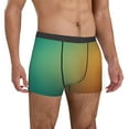 thumbnail image 4 of Salouo Orange To Teal Gradient Print Men's Boxer Briefs,Breathable Underwear Elastic Waistband Briefs for Men -Medium, 4 of 8