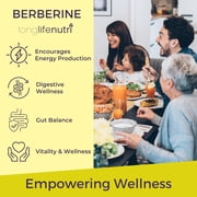 Berberine 500mg HCL Extract – from Berberis Aristata Vulgaris, 180 Vegetarian Capsules, Digestive Supplement for Overall Well-Being, 6-Month Supply, Non-GMO,1000mg per Serving, GMP Certified, USA