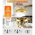thumbnail image 2 of Vakiorn 8 Qt Gold Stainless Steel Chafing Dish Set Elegant Buffet Warmer for Catering Events 8 Pcs, 2 of 7