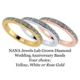 thumbnail image 5 of Nana Lab Created CVD Diamond Wedding Anniversary Band 1/5ctw 10kt Yellow Gold Size 10, 5 of 7
