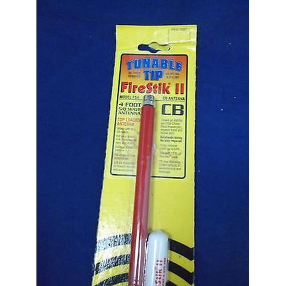 FIRESTIK II FS4 FS-4 RED TUNABLE TIP 4 FOOT CB HAM ANTENNA USA MADE ...