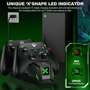 Beboncool Dual Xbox Controller Charger with 2×5520mWh Battery Packs for Xbox Series X|S/One/Elite