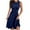 Sky Blue, variant on Summer Dresses for Women 2024 Sleeveless Solid A-line Wrinkled Middle Dress Sexy Wrap Crew Neck Sundress Mini Dress Sky Blue qILAKOG Size L