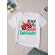 thumbnail image 1 of "Ready to Crush Kindergarten" Cartoon Car & Pencil Graphic T-Shirt - Casual Crew Neck, Medium Stretch, Alphabet Pattern, School Celebration Tee, Casual Summer Wear | Playful Graphic Tee, 1 of 7