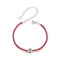 Deluxe Red Cord Moissanite Bracelet ，Moissanite Bracelet 925 Sterling Silver | Lab Created | Jewelry Gift