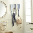 thumbnail image 2 of DecMode Coastal Wooden Canoe Paddles Inspired Wall Hook with Blue/Gray Finish, 23"W x 26"H, 2 of 8